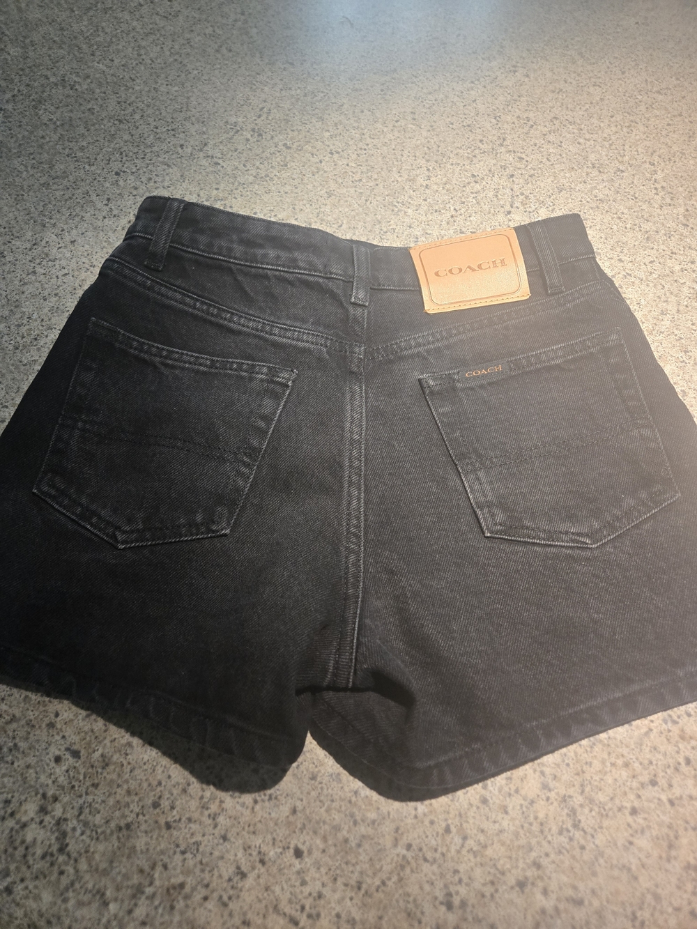 Coach Black Denim High-Rise Women’s Shorts